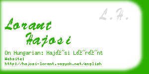 lorant hajosi business card